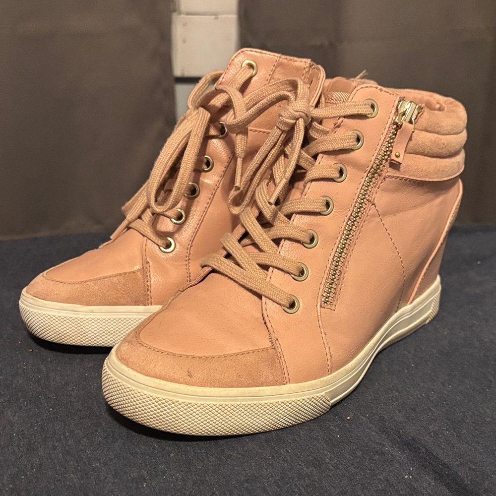 Aldo Women's Peach High-Top Wedge Sneakers
